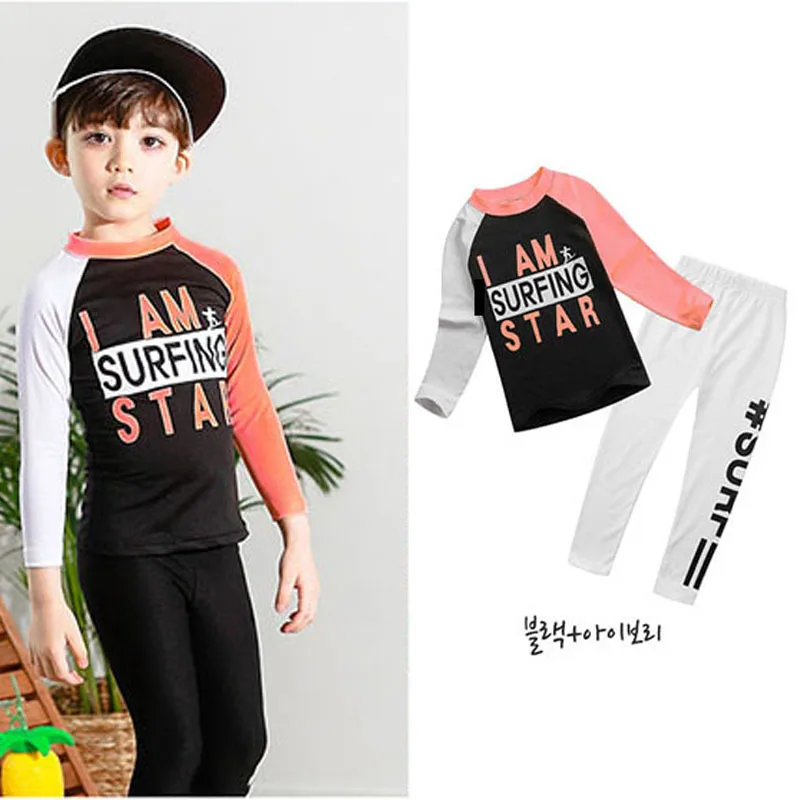 

Plus Size Rash Guard Long Sleeve Children Swimwear Rashguard Swimming Suit Bikini Kids Swimsuit Children's Boy Swim Wear Bathing