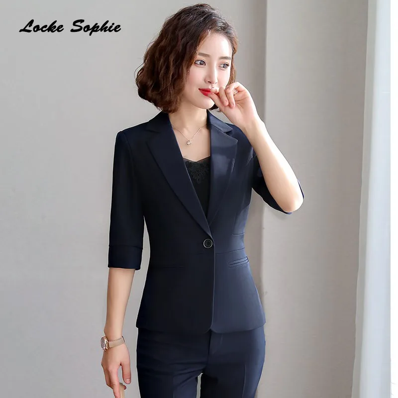 1pcs Women Plus size Blazers coats 2019 Summer cotton blend Single button Small Suits jackets ladies Skinny Blazers Suits coats