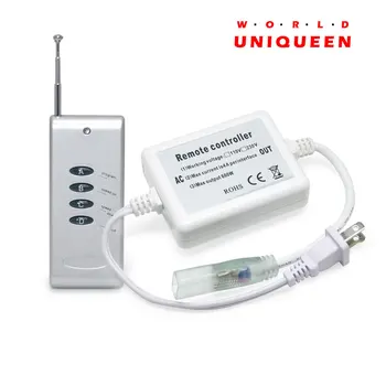 

4Key Wireless High voltage LED RGB Controller w/ Touc RF Remote,High Volts AC110V/220V 3A 600W for High Voltage LED Strip Lights