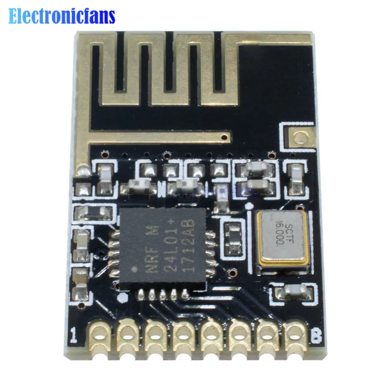 5 шт. мини NRF24L01+ 2,4 ГГц 1,27 мм RF беспроводной модуль мини версия мощность улучшенная версия SMD 5В