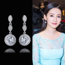 Роскошные брендовые ювелирные изделия из стерлингового серебра 925 пробы, круглые серьги для женщин, свадебные украшения, женские серьги S925, Brincos Pendientes