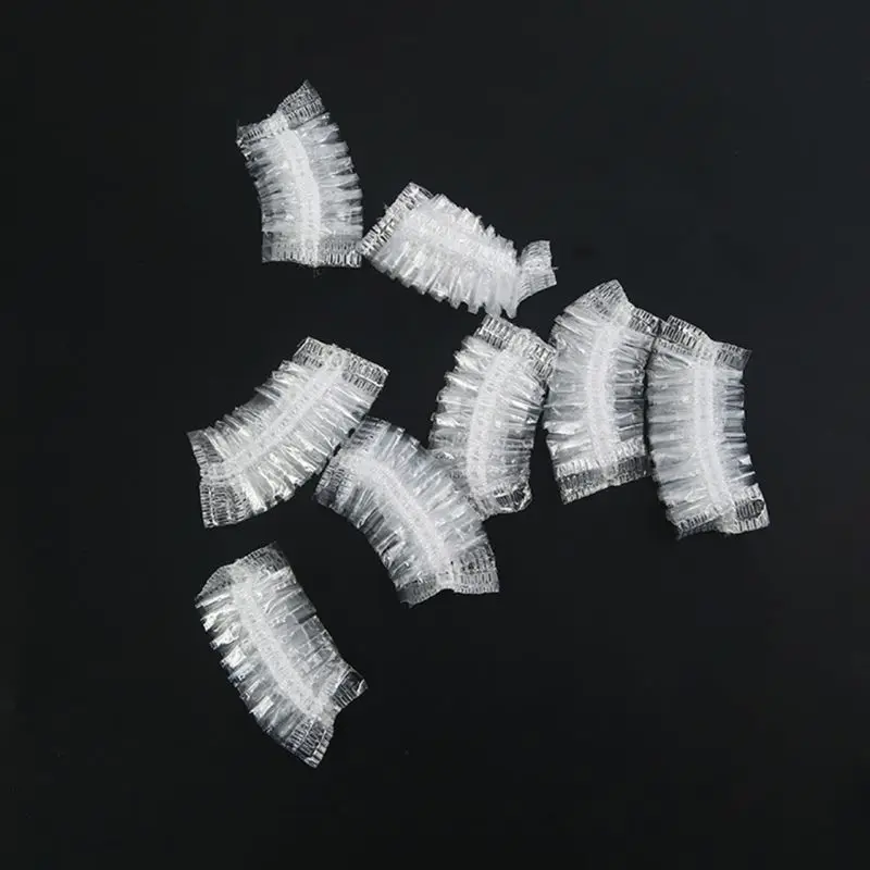 100 шт утолщенные одноразовые пластиковые водонепроницаемые защитные колпачки для ушей для парикмахерских, защитные наушники для душа