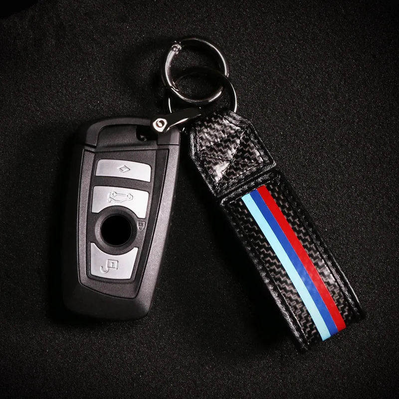 Carbon-Fiber-Car-Key-Fob-Holder-KeyRing-Auto-KeyChain-For-BMW-M-Sport-E90-E60-F30 (1)