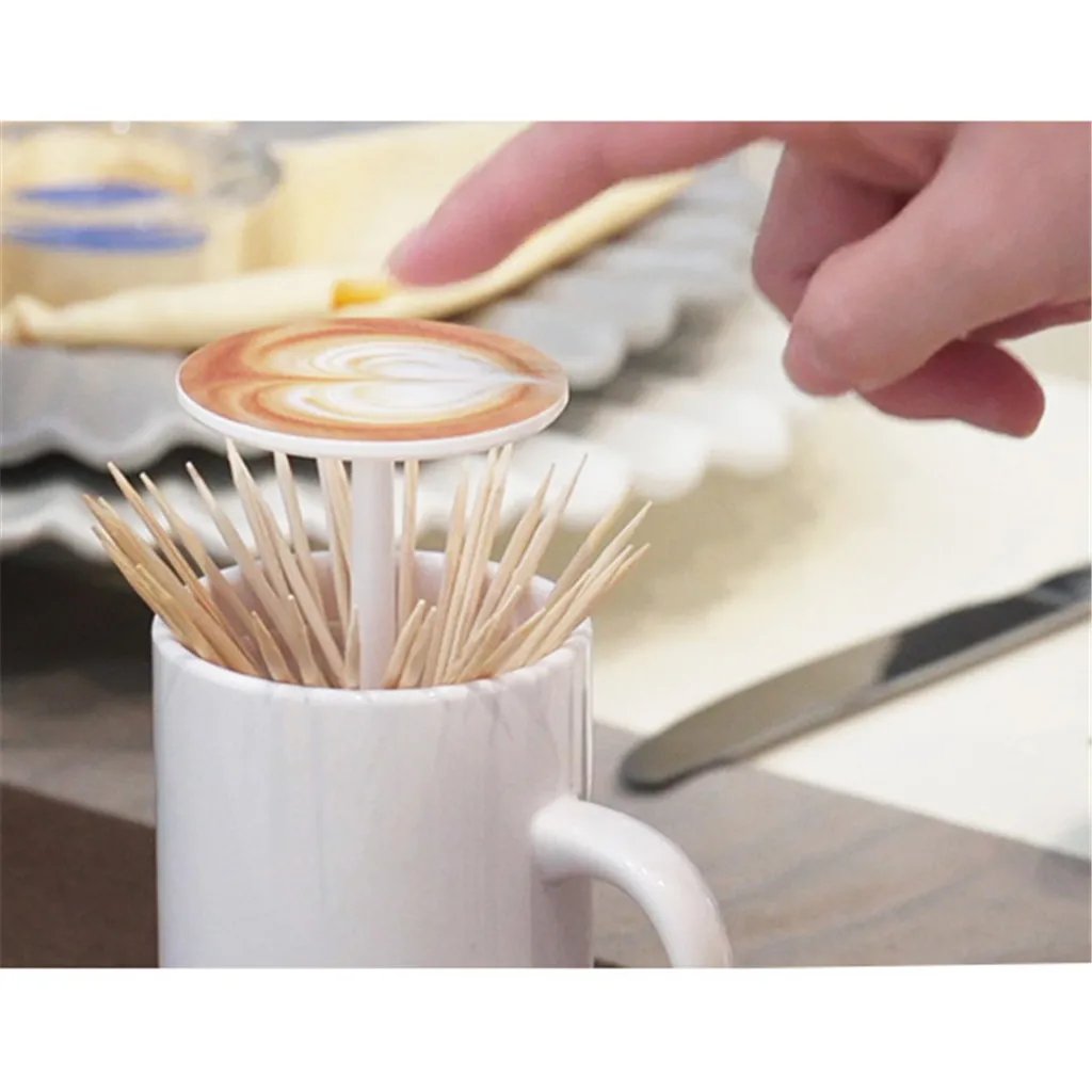 

2019 New Creative Coffee Cup Toothpick Tube Household Toothpick Box Convenient Decorative Box Homeware Gift a715