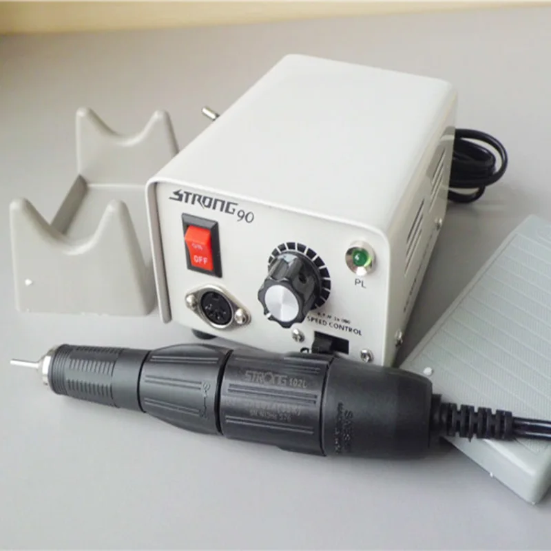 Buy Dental Lab micromotor polishing equipment Strong 90 with handpiece 102/102L
