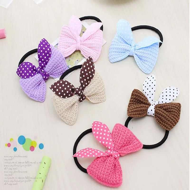 2019 New Women's Pure And Cute Bows Rabbit Ears Hair Rope Women's Stretch Cotton Solid Color Hair Ring Daily Headband Hair Ring 2019 New Women's Pure And Cute Bows Rabbit Ears Hair Rope Women's Stretch Cotton Solid Color Hair Ring Daily Headband Hair Ring