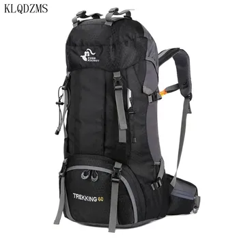 

KLQDZMS 60L Large Capacity Unisex Travel Backpacks Outdoor Mountaineering Casual Women male Bags Men Back Pack