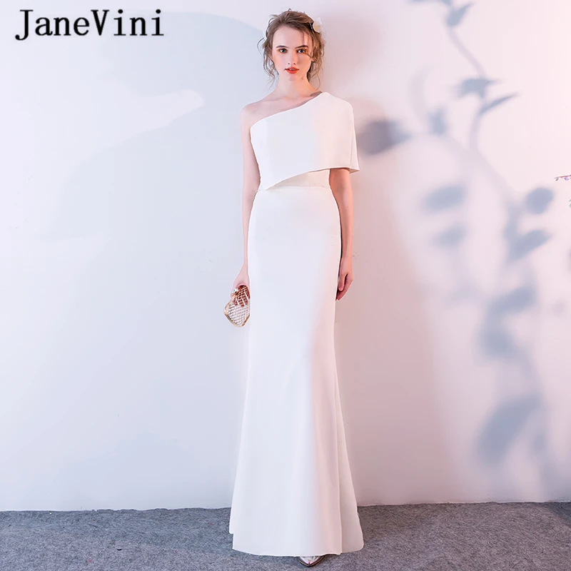 satin white dress long