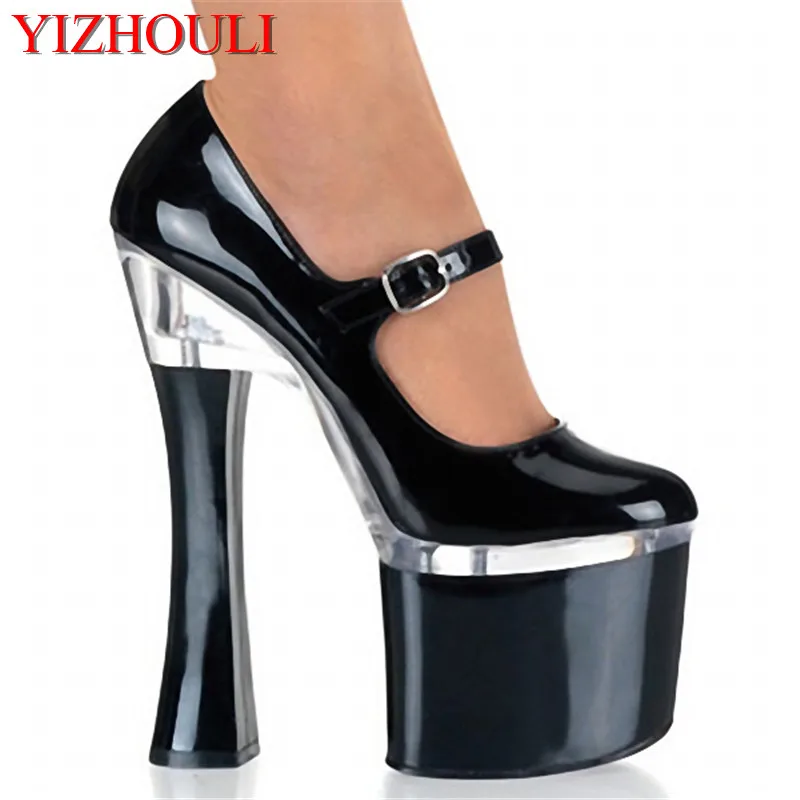 

Special Offer Classic Ankle Strap Platforms Women 18cm Super High Heel Wedding / Party Shoes, Pole Dance Shoes
