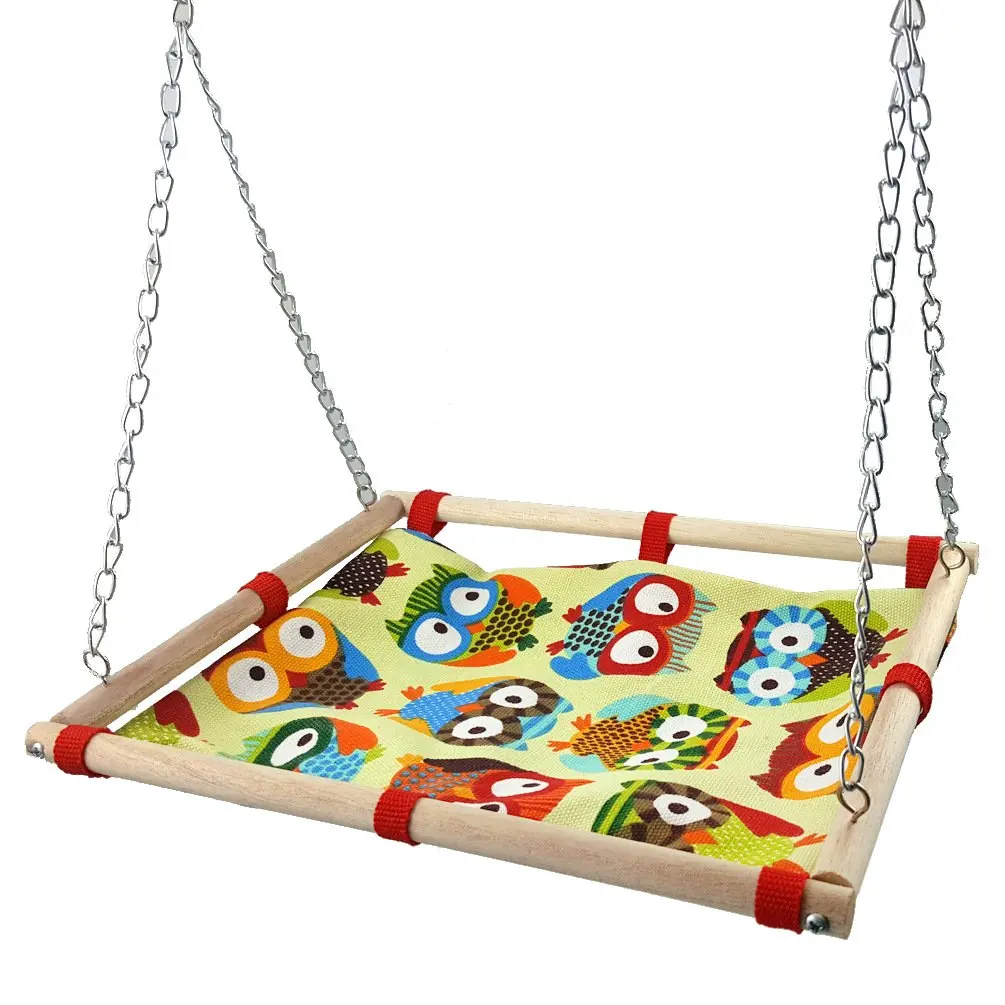 

Bird Toy Hut Climbing Hammock Nest Game Bed for Parrot Parakeet Cockatiel Conure Cockatoo Macaw Cage Perch Stand Swing Toy