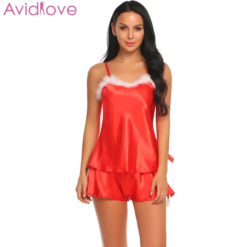 Avidlove женское рождественское сексуальное нижнее белье Babydoll эротические костюмы