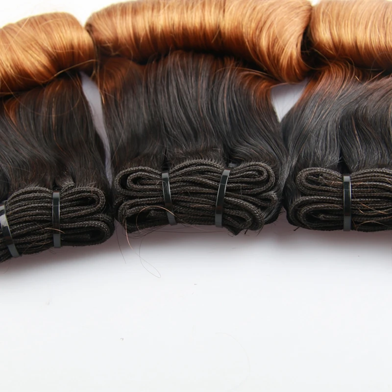 Hot Beauty Hair Funmi Super Double Drawn Ombre Egg Curl Brazilian Hair Weave Bundles Human Hair Extension Remy Hair Can Buy 3 or 4 Bundles (14)
