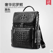 gete new crocodile backpack large capacity real leather institute of European and American fashion luxury wind men’s backpack