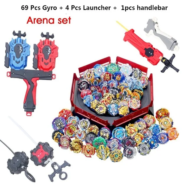 Все топы набор метателей Beyblade Gt God Bey Blades Blast Burst высокая производительность Fight Top Toys дети Bables Bayblade Arena Новые - Цвет: 69pcs 016