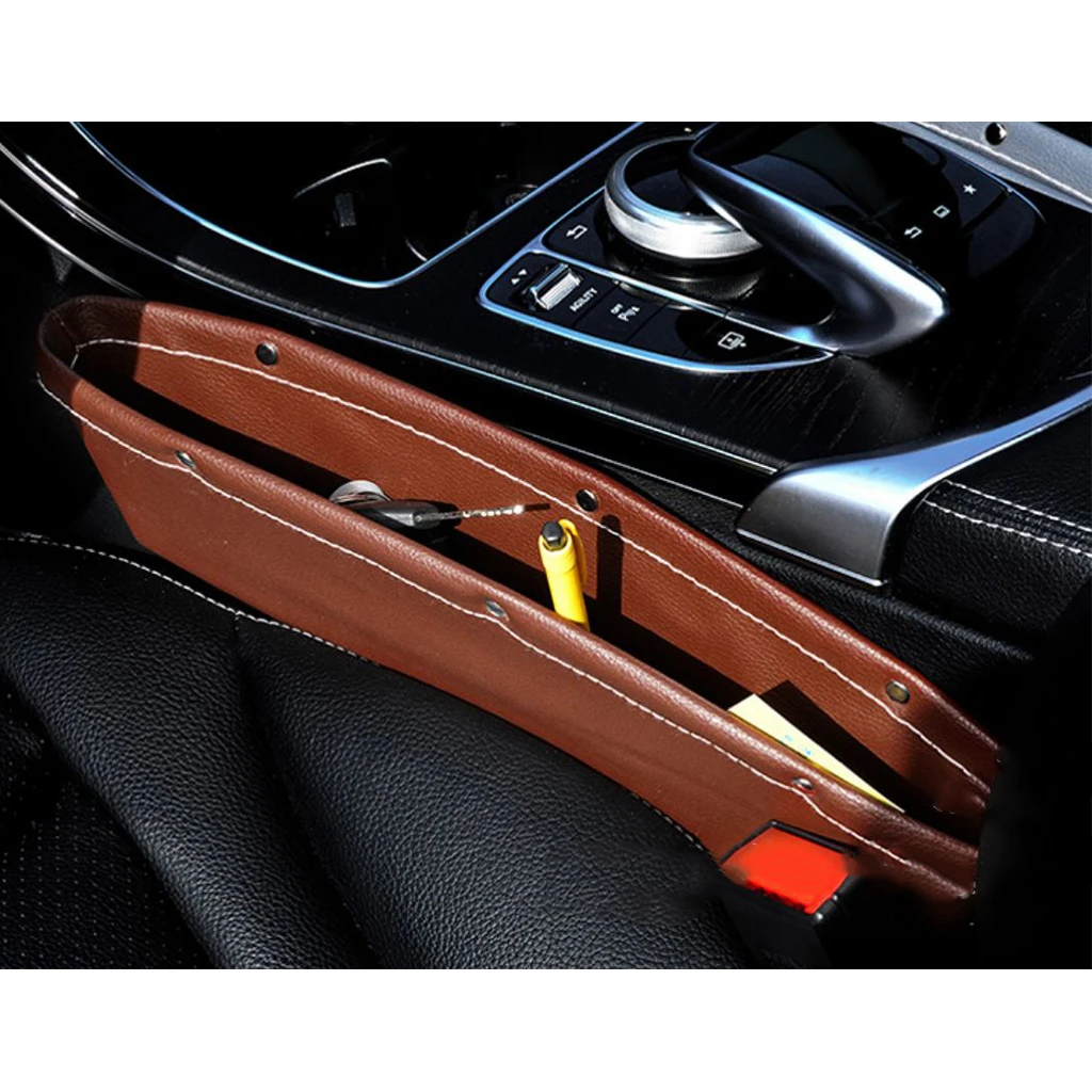 

Gap Filler PU Leather Car Seat Gap Stopper Stop Leak Proof Drop Leakproof Pad Filler Spacer Mat Armrest Sticker 2 Colors