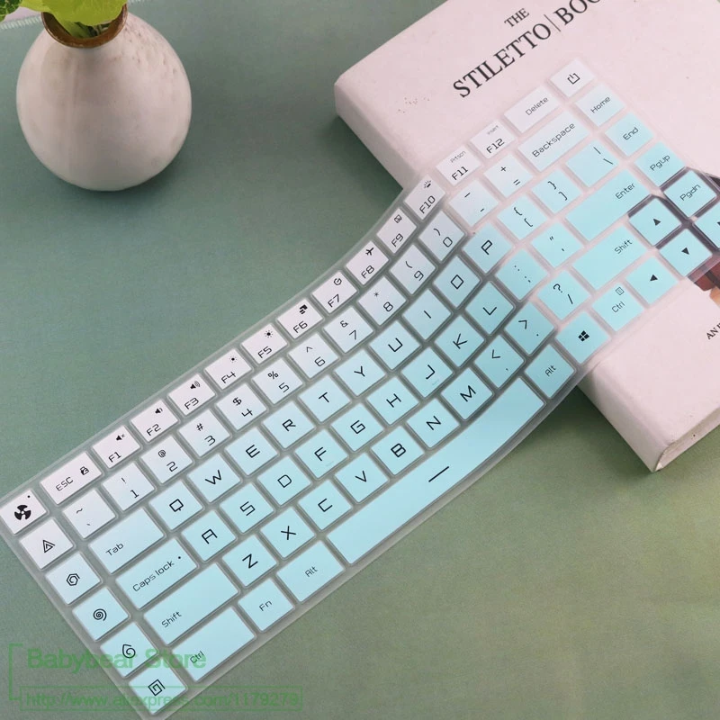 Силиконовый чехол-клавиатура для ноутбука, Защитная пленка для Xiaomi mi Ga mi ng, ноутбук 15 15,6 дюймов, GTX 1060 - Цвет: fademint