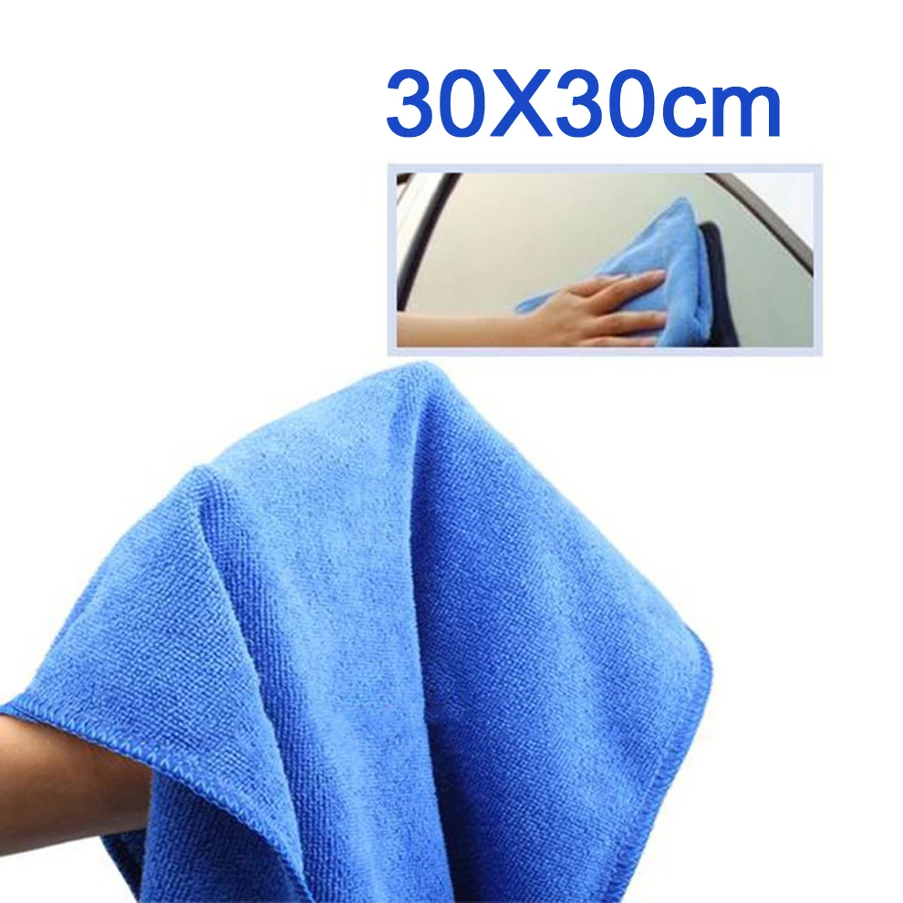

30*30cm Soft Microfiber Cleaning Towel Atmosphere light Dry Clean Polish Cloth new hot wholesale Car Auto Wash