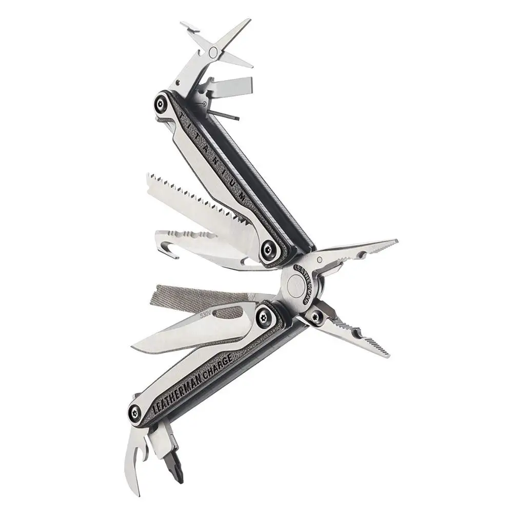 Мультитул LEATHERMAN-Charge+ TTi titanium с ножницами и высококачественными сменными кусачками из нержавеющей стали