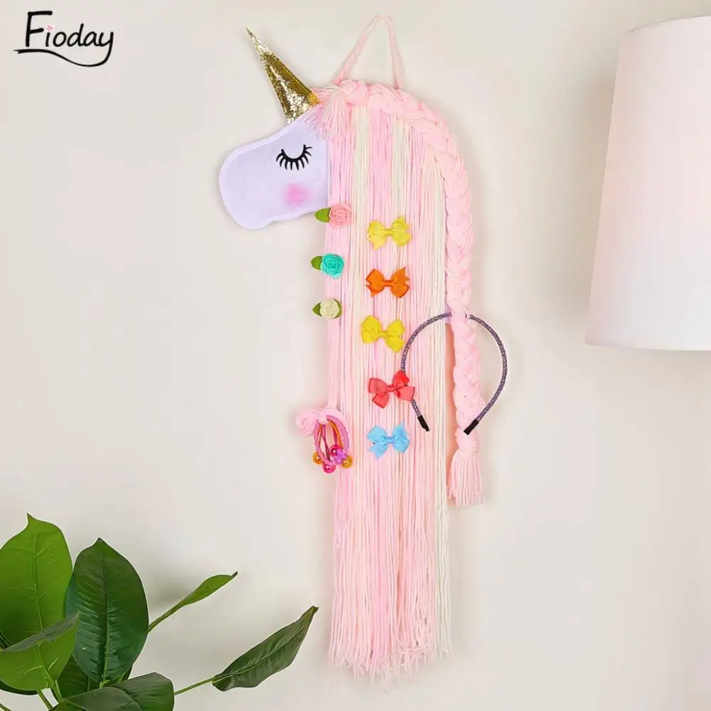 

Fioday Unicorn Hair Bows Storage Belt for Girls Hair Clips Barrette Hairband Hanging Organizer Strip Holder for Hair Accessories