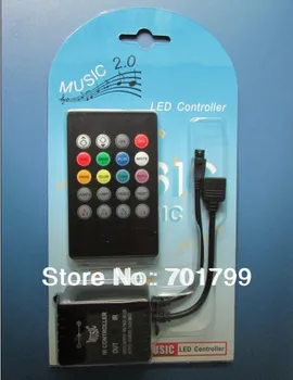

20key IR music led controller,DC12V input,2A*3 channel output