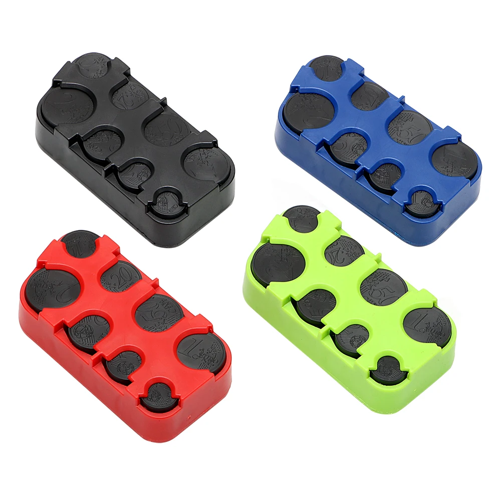 Auto Coin Organizer Storage Box Car Euro Coin Case Holder Stowing Tidying Money Container Organizer Car