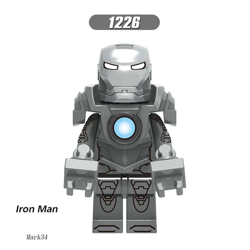 

Single Sale LegoINGlys Super Heroes Figured Iron Man Tony Stark Mark 34 Mark 35 Bricks Building Blocks Toys Boys Brithday Gifts