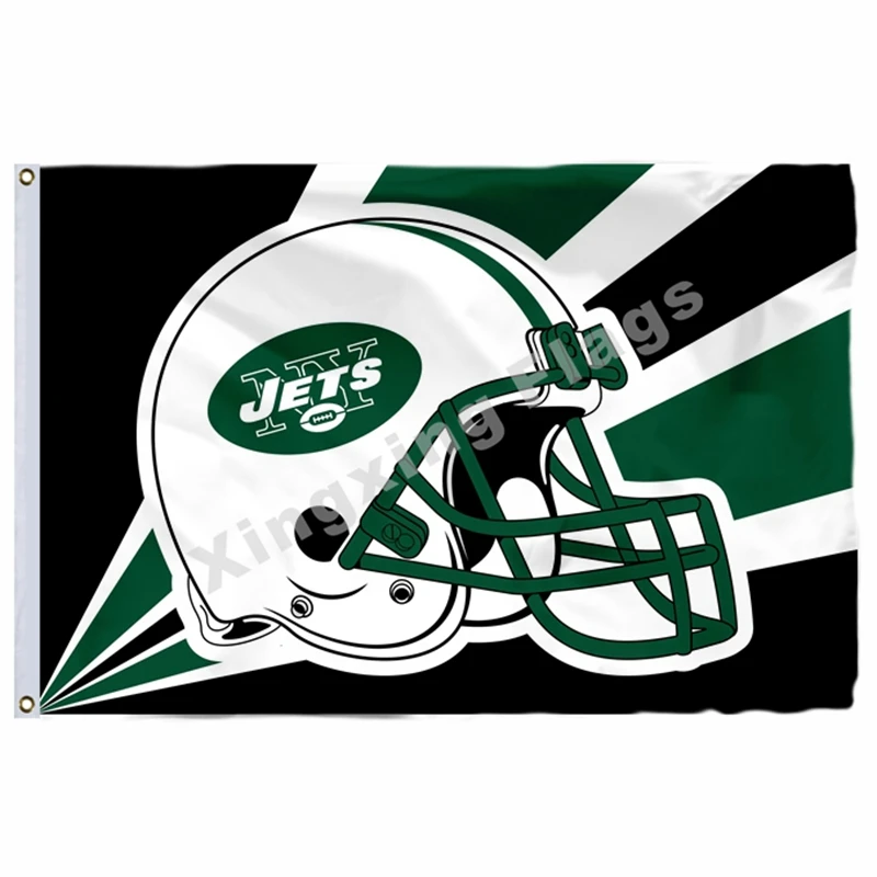 New York Jets Helmet Lighting Flag 3ft X 5ft Polyester NFL1 New York