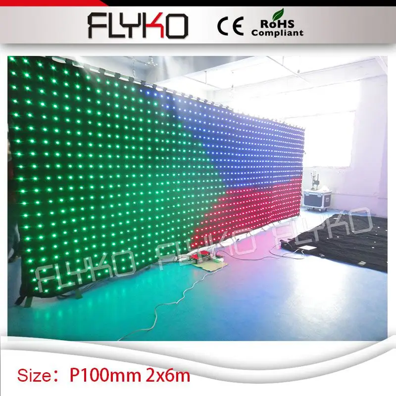 

Free shipping club bar stage booth P100mm LED display 7ft by 20ft led curtain flash video display wedding decorations