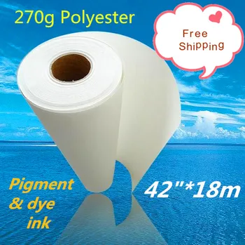 

42"*18m wholesale waterproof white printable polyester fabric canvas