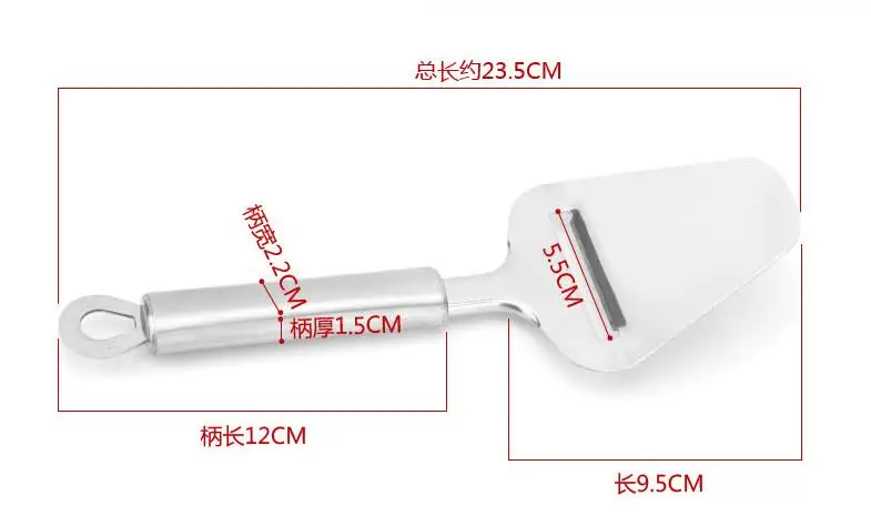 Кухня Обеденный бар сырные инструменты из нержавеющей стали полукруг Сырная лопатка Слайсеры - Цвет: Серый