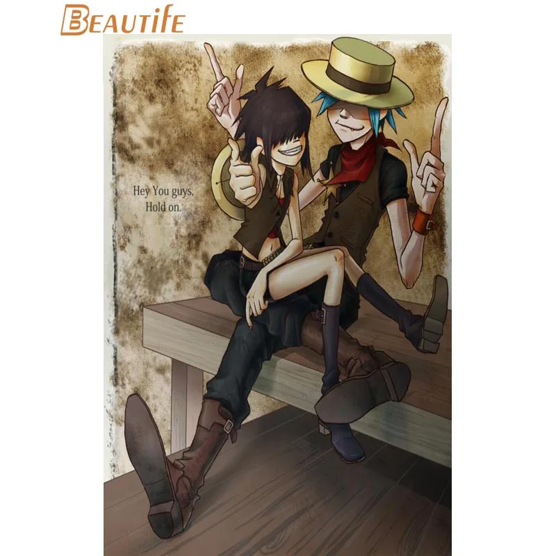 

Custom Gorillaz Poster Home Decoration Fashion Silk Fabric Wall Poster Custom Poster high quality