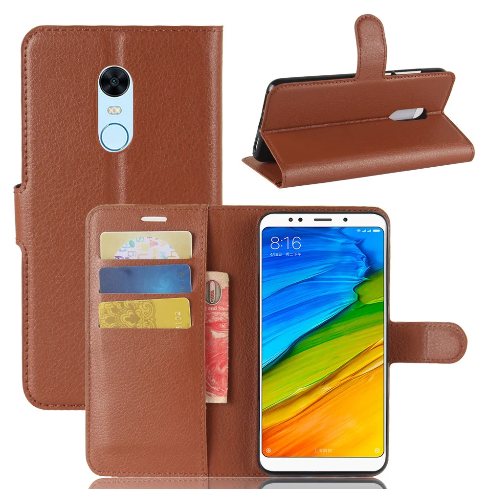 Кожаный флип-чехол для Xiaomi Redmi 4A 5A 5 Plus Note Pro с отделениями карт чехол-кошелек Coque A2