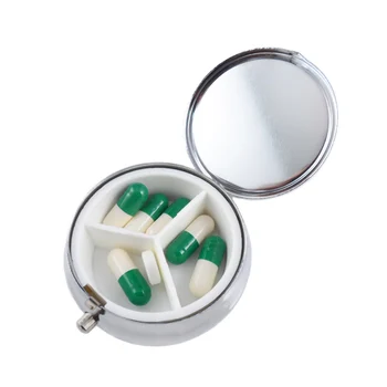 

Pill Medicine Candy Box Case Storage Vitamin Container Metal Pocket Portable Organizer SN-Hot
