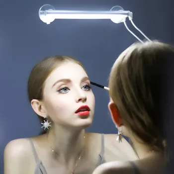

Portable Make up Front Mirror Light 3 level dimming Touch switch LED Vanity Bathroom Stainless Lighting Kit with Carrying Bag