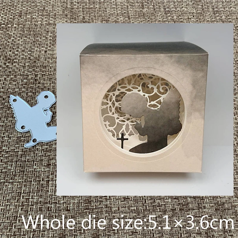 

New Design Craft Metal Cutting Dies cut die Kneeling pray wings angel Scrapbooking Album Paper Card Craft Embossing Die Cuts