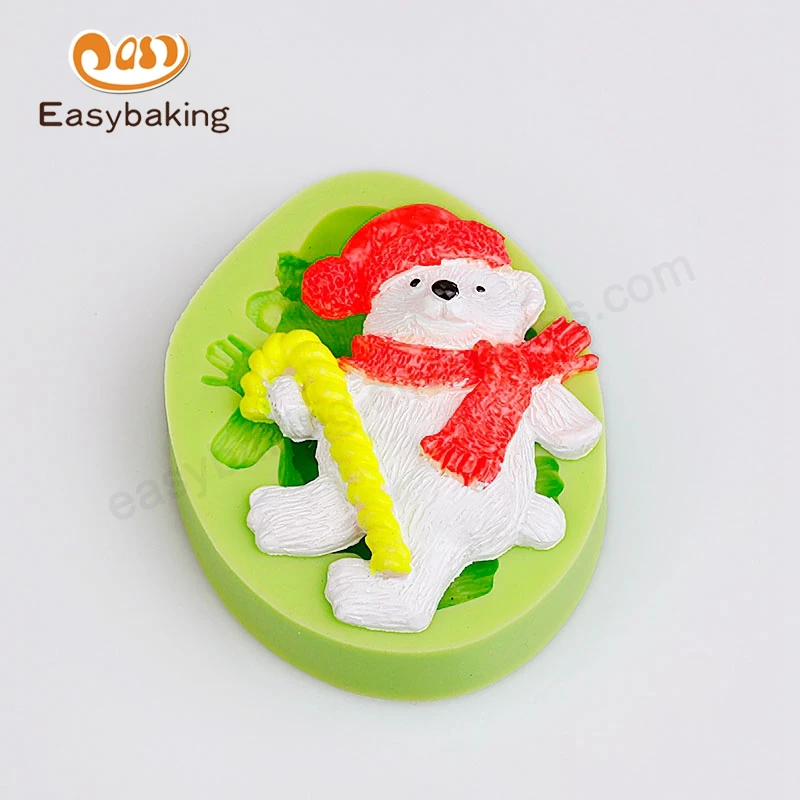 

Santa Teddy Bear Teddybear Candy Christmas Silicone Mould Fondant Cake Decorating Tools for Chocolate Soap Clay Fimo Resin