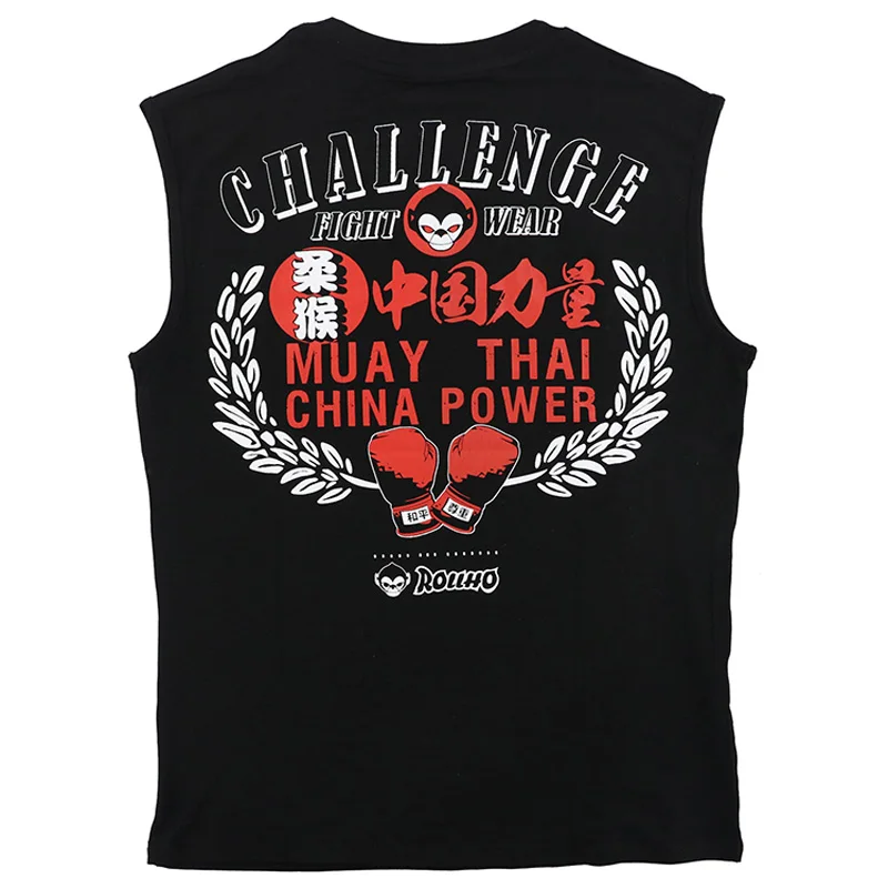 Китай power без рукавов ММА Бой Спорт Мягкая обезьяна мужская майка UFC смешанные тренировки по борьбе фитнес для тайского бокса майка