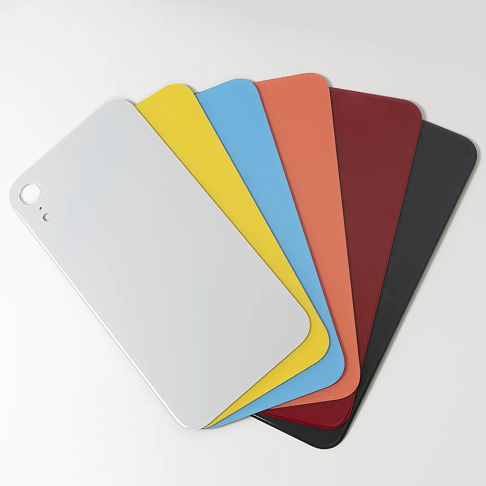 

High Quality For iphone 8 8 Plus X XR XS Back Glass Housing + Adhesive Rear Crystal Panel Plate Battery Cover Lid Shell