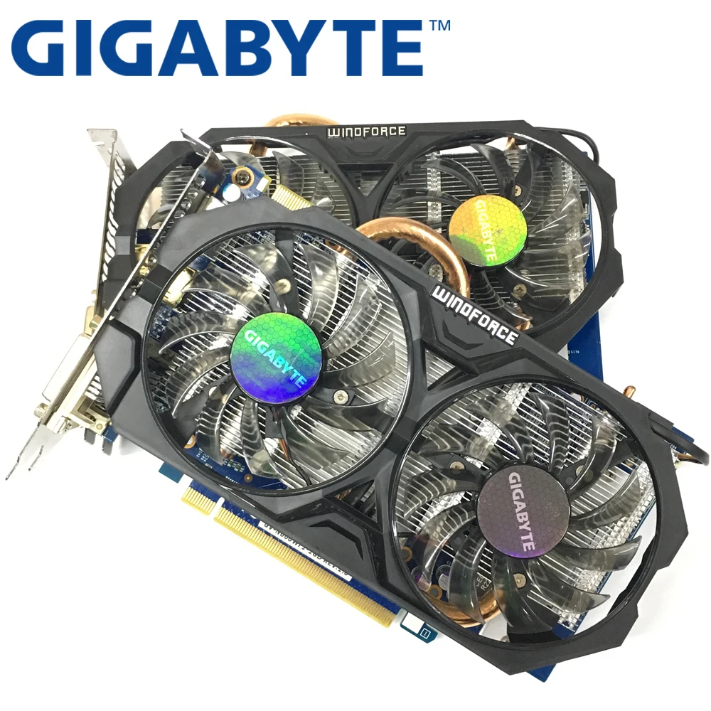 Видеокарта GIGABYTE GTX 660 2 Гб 192 бит GDDR5 видеокарты для nVIDIA Geforce б/у VGA карты мощнее чем 750