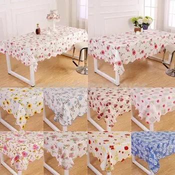 

Wipe Clean PVC Vinyl Tablecloth Rectangule Table Cover Protector Multicolor