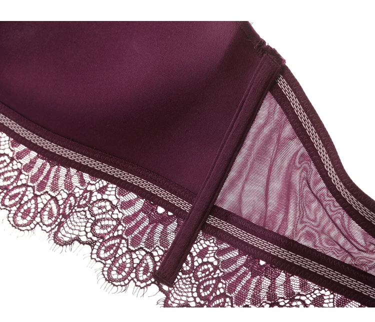TERMEZY New Top Sexy Underwear Set Women Wireless Brassiere Push up Bra and Panty Sets Embroidery Solid color Lingerie Set  (13)