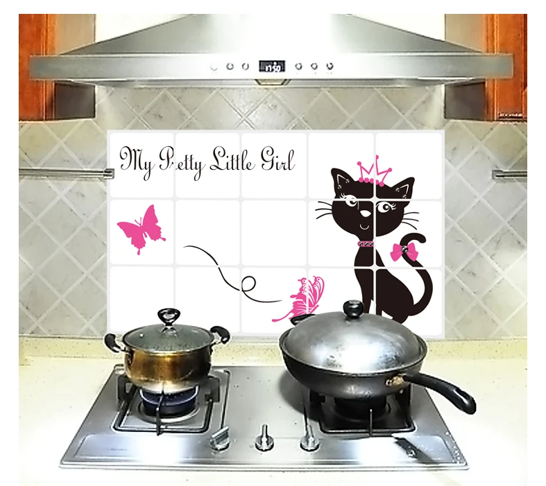 Pretty Cat Kitchen Decor Decoration Oil Proof High temperature
