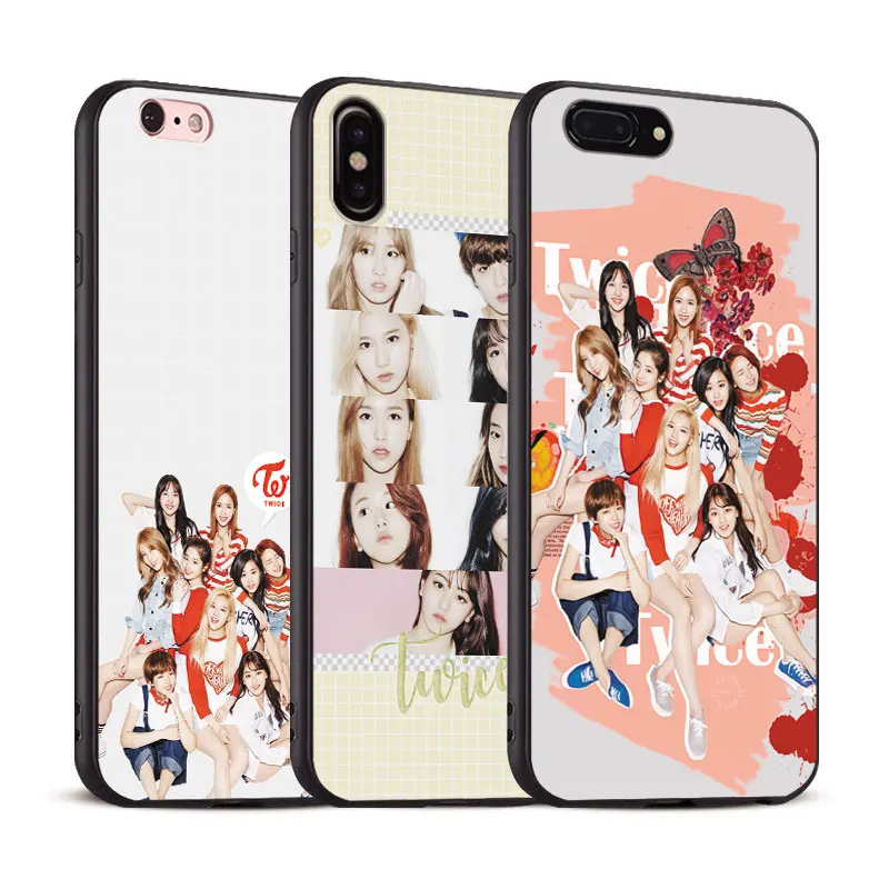 

TWICE Kpop Girl group For Apple iPhone X 8Plus 8 7Plus 7 6SPlus 6s 6Plus 6 Se 5s 5 Soft Silicone Tpu Phone Case Shell Cover