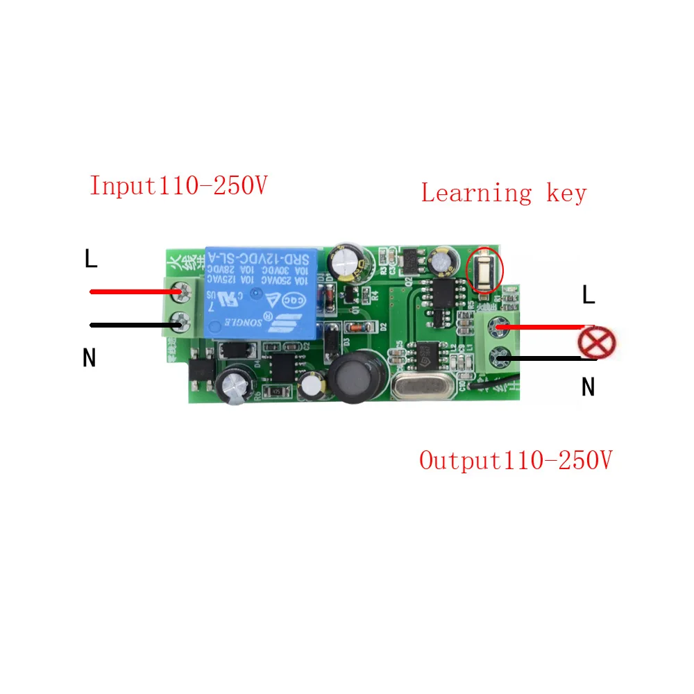 Беспроводной настенный выключатель AC110V 220V 250V 2CH 10A RF светильник + 1/2 кнопки золотой