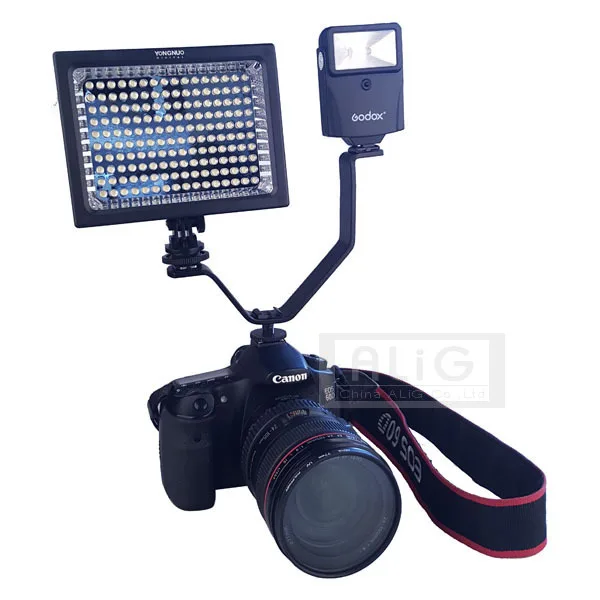  DSLR Camera flash stand hot shoe adapter microphone / videl light tripod mount holder (V) metal pho