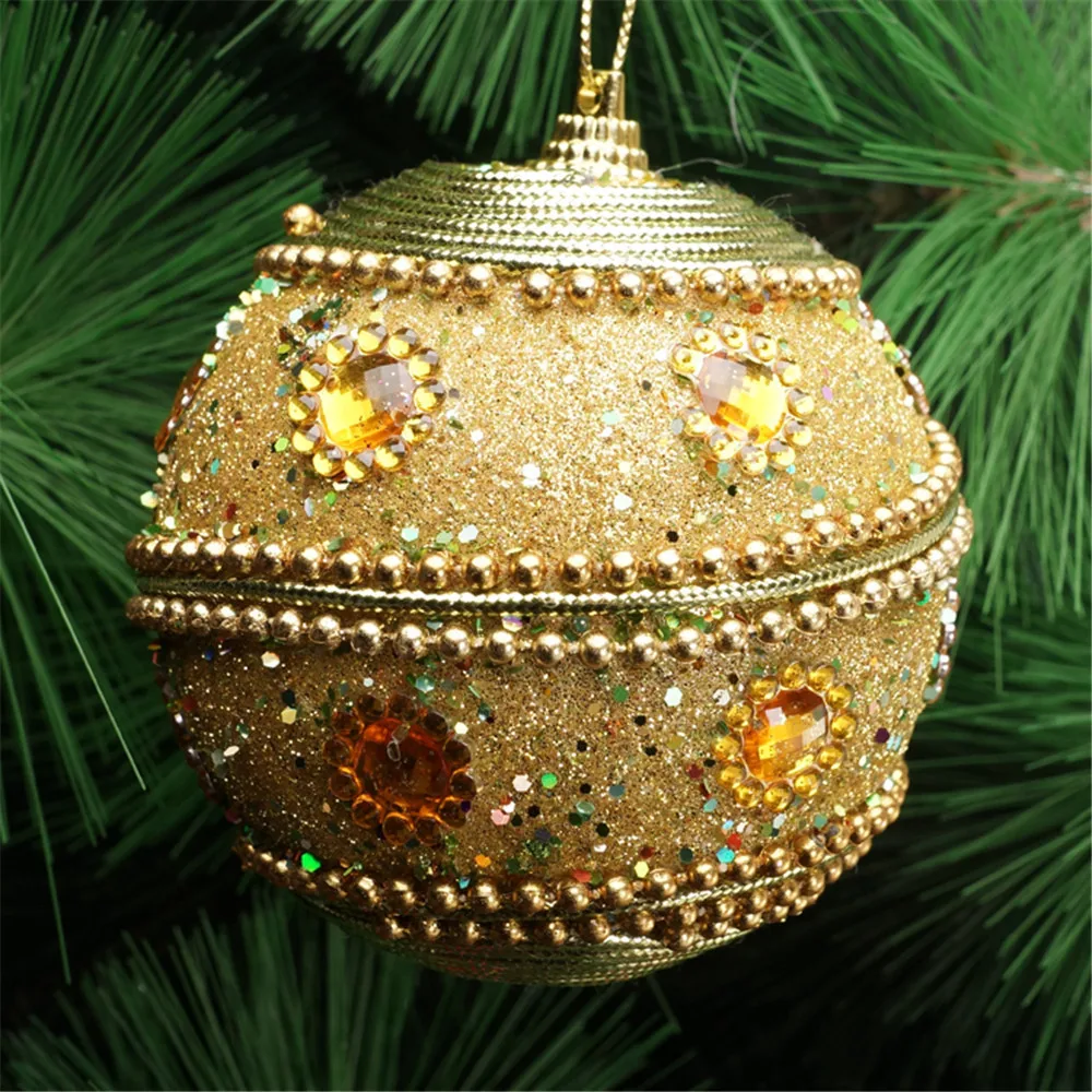 Блестящие рождественские блестящие шары со стразами орнамент с рождественской елкой украшение 8 см елочные украшения Navidad Kerst
