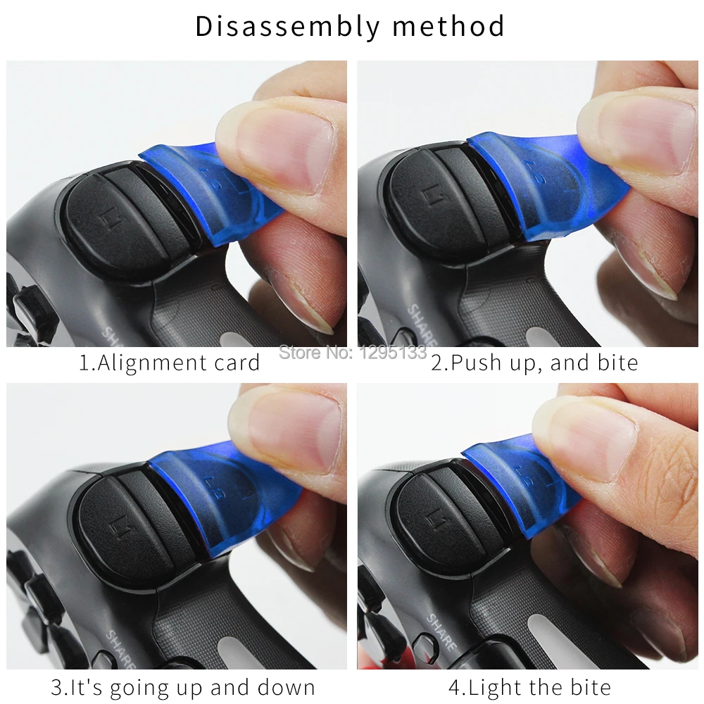 High Quality L2 R2 Trigger Extender For PS4 Controller with 6 Extra High Thumbstick Caps (7)