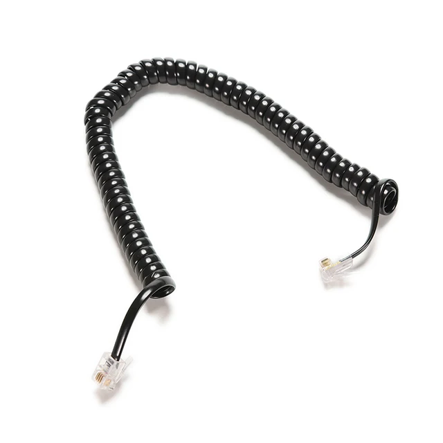 6.5FT RJ12 4P4C Male to Male Telephone Handset Cable Extension Cord