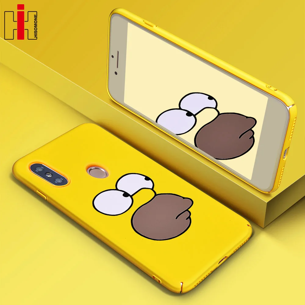 Hisomone Cute Cartoon Phone Case For Xiaomi Redmi Note 5 Patterned Yellow Back Cover 4X Plus Mi A1 5X |