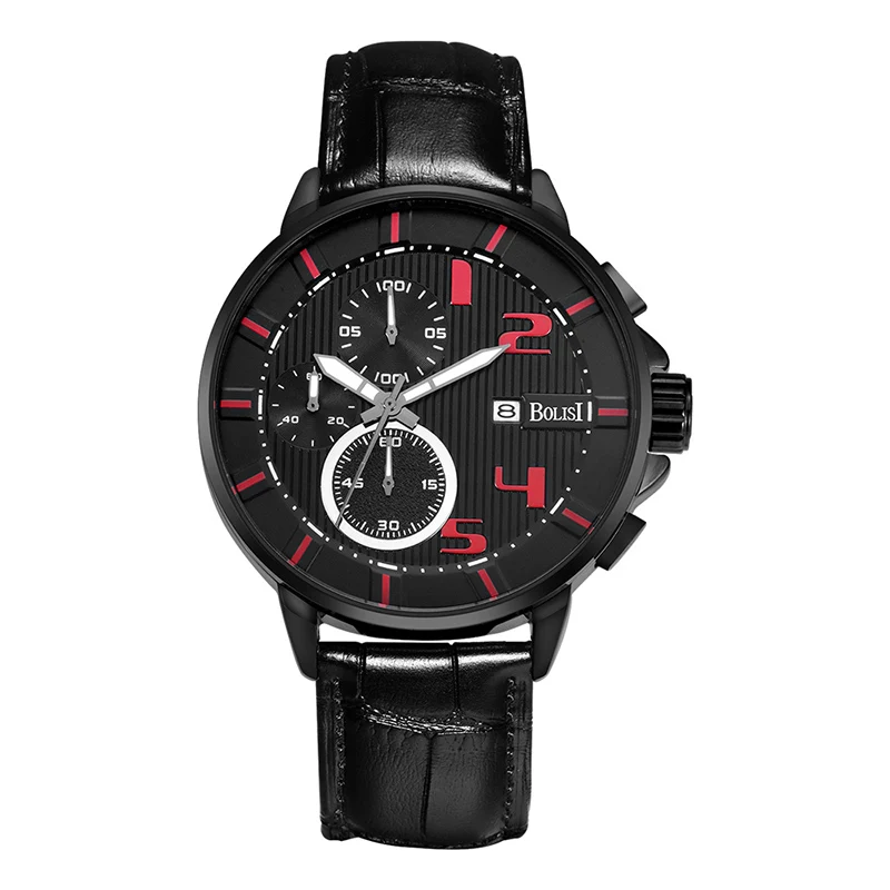 

Retro Design Men's Watch Analog Alloy Quartz Wristwatches Three Eyes Waterproof Business Watches Relogio Sale